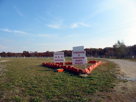 Getty 4 Drive-In Theatre - Signs - Photo From Water Winter Wonderland